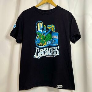 COOKIES blk tee w/ machine elf graphic designed by Gary Paintin for Berner sz M